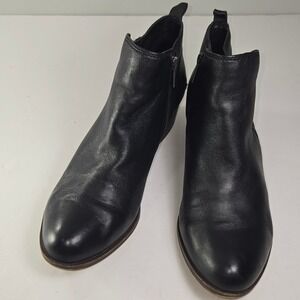 Lucky Brand women Black Leather Ankle Boots Size 10M